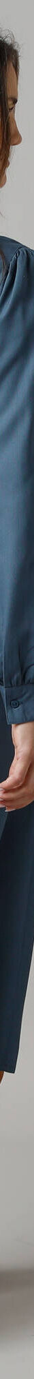 Robe unie manches longues, détails volantés (gris bleuté) Robe unie manches longues, détails volantés (gris bleuté)